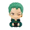 7cm Anime Figure Monkey D Luffy Roronoa Zoro Kawaii Toys Q Figural Car Decoration PVC Model Gift 220707