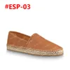 2024 femmes pantoufles chaussures décontractées plate-forme vintage Espadrilles Girls Calf Beige Web Fashion Classic Brown Flower Bottom Walking Shoe Taille 36-42 avec boîte # ESP-08