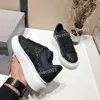 2022 Designer Casual Shoes Platform Gym Shoes Women Nylon Sneaker Travel Leather Lace-up Trainers Letters Thick Bottom Shoe Flat Lady Sneakers size34-46