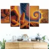 5 PCS Immortal Fibonacci Abstract Canvas Pictures Print Wall Art Canvas Paintings Wall Decorations for Living Room Unframe