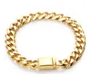 18k Denim 11 mm chain 21cm gold square buckle Gold Plated Necklace 55 cm fine polishing set