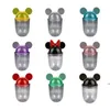 Petits gobelets d'oreille de souris en acrylique de 12 oz avec gobelet à couvercle en dôme en plastique transparent pour enfants fêtes d'enfants à double paroi par la mer GCB14862