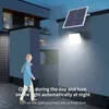 LED Solar Light Outdoor afstandsbediening Waterdicht voor Garden Street Landschap Spotlight Wall Solar Powered Flood Lamp J220531