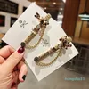 2022 New fashion Korean Court Style Baroque Hairpin Cute Metal Cartoon Side Clip High Grade Chain Diamond Banger Barrettes