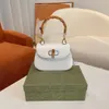 5A Qualità 2022 all'ingrosso 21cm Borse piccole in bambù Borsa con manico superiore per le donne con sacchetto per la polvere Borse Designer Borse a tracolla Crossbody Messenger Totes