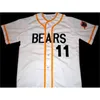 Xflsp Cheap Bad News Bears Bo Peeps Movie Baseball Jersey Button Down 100% All Stitched White High Quality S-XXXL Vintage