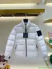 Designer masculino Down Jacket Winter algodão casacos quentes mulheres moda letra casual impressão ao ar livre tops masculinos colarinho elástico à prova de vento preto preto