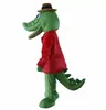 Vert Alligator Crocodile Mascotte Costume Déguisement Prop Set Halloween pour adulte vente directe d'usine