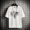 Summer Men's T-Shirts Fashion Personality Graffiti Print O Neck Short Sleeve T Shirt Mens Casual Hip Hop Oversized Top