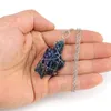 Kolorowe naturalne kamienie ręcznie robione naszyjniki dla kobiet mężczyzn oryginalny styl imprezowy klub biżuteria z łańcuchem