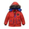 2022 Autumn Winter Boys Jacket Thicker Warm Keep Splicing Hooded Down Outerwear For 2-6 Year Old Children Cold Protection Clothes J220718