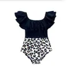 Barn onepiece baddräkt tryck småbarn baby flickor designer simning badkläder kläder söta bikini barn badar strandkläder2474203