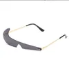 Hızlı gemi çerçevesiz retro plastik parti gözlükler moda rimless güneş gözlüğü kadınlar komik açık tasarım güneş gözlükleri erkek UV400