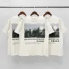 ブランドinshu tシャツ美しい潮rhude写真ポニーグループスローガン印刷ハイストリートルーズラウンドネックカップル
