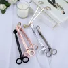 Candela Wick Trimmer Forbici per candele in acciaio inossidabile Trim Wick Cutter Snuffer Testa tonda Rosa nera