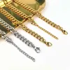 Kubanische Hip-Hop-Halskette aus Titanstahl, 9 mm breit, Punk-Männer und Frauen, Persönlichkeit, dicke Kette, Pullover-Kette, Edelstahl-Halskette4F85