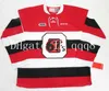 QQQ8 OHL 67's BARBER POLE Maglie rossa bianca personalizzata qualsiasi numero di nome cucitura Maglie da hockey personalizzate