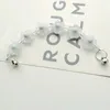 Bracelet à fleurs en acrylique givré, étui de téléphone portable, accessoires de bijoux, Bracelet de perles créatif, vis, lanières de chaîne fixes