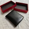 Högkvalitativ mäns plånbok varumärke Designer korthållare Nytt kreditkortshållare kalvskinn Skrivande kulspet Pen Case Original Box