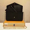 tasarımcı çantalarıKlasik Lüks tasarım çanta Pochette Felicie Çanta Hakiki Deri Çantalar Omuz çantası Debriyaj Tote Messenger Alışveriş Çantası