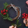 Rattan Ring Cheap Artificial Flowers Wreath Dried Plants Frame For Home Christmas Decoration Diy Flowers Wreaths Dropshipping J220616