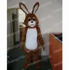 Halloween Brown Rabbit Mascot Costume Najwyższa jakość kreskówka Pluszowa anime motyw postać bożonarodzeniowa dorośli dorośli przyjęcie urodzinowe fantazyjne strój