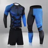 Men's Tracksuits Long Johns Mens Thermal Underwear Set Compression Thermo Men's Spandex Leggings Gym Fitness Jogging Sportswear JoggersM
