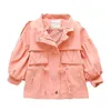 New Fashion Autumn Spring Girls Jacket Children Girl Clothes Trenchcoat For 2 4 6 7 Jr Causal Kids Girl Windbreaker Outerwear J220718