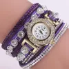 Armbanduhren Legierung Diamant Ring Armband Uhr Digital Gesicht Koreanische Samt Damen Quarz Frauen Kette SetArmbanduhren Hect22