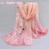 Foulards en mousseline de soie femmes été plusieurs Styles écharpe mince châles et enveloppes Foulard Hijab étoles