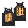 Film vidéo KILL BILL Volume 1 et 03 Beatrix Basketball Jersey Hommes Uniforme Tout Cousu Couleur de l'équipe Jaune Noir Gris HipHop pour les fans de sport Hip Hop University Mans