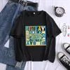 Summer Women T Shirts Trend Trend List Druk Kobieta luźna swobodna karia