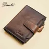 Korte lederen portemonnee Top Leather Rfid Anti-diefstal Borstel Vrijvijdingsstoffen Wallet Woride Wallet 220712