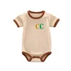 3 Neugeborene heiße Models Baby Rompers Girls und Boy Kurzarm Baumwollkleidung Brand Brief Druckkind Strampler Chil 89