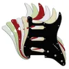 6 unids/pack 3Ply 11 agujeros SSS guitarra eléctrica Pickguard Scratch Plate para piezas de guitarra ST