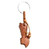 Creative Dragon Axe Peach Wood Key chains for Unisex Lady men car Keyrings Natural-wood Keychains Nice gifts