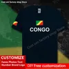 Republika Kongo Country Flag T Shirt Darmowe koszulki niestandardowe DIY Nazwa marka bawełna t koszule mężczyźni kobiety luźne swobodne koszulki 220616