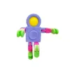 Drücken Sie Blasenroboter, Zappelspielzeug, Spuren, Spinner, Intelligenz, Rotation, Astronautenkette, DIY-Kette, interaktives Spielzeug, Dekompressions-Partygeschenke für Kinder