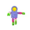 presse bulle robot fidget jouets pistes spinner intelligence rotation chaîne d'astronaute diy chaîne jouet interactif décompression pour enfants cadeaux de fête