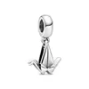 Andy Jewel 925 Sterling Silver Beads erigami crane dangle charms تناسب قلادة المجوهرات الأوروبية على طراز Pandora.