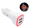 LED -billaddare Dual USB Vehicle Portable Power Adapter 5V 1A Universal 2 Ports USB Chargers