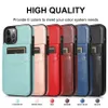 iPhone 13 Leather Phone Cases Card Wallet Multi-function Bracket Holster Back Cover for iPhone 11 Pro Max 12 Mini XS X XR 6 7 8 Plus 11