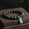 Pulseira natural grau A jade ajustável Jóias e mulheres de sorte