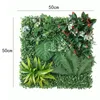 Decorative Flowers & Wreaths Artificial Boxwood Wall 50 50cm Plants Garden Privacy Fence Screen Background Outdoor Indoor Wedding Party Deco