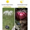 Solar Lawn Jellyfish Lamp Färgglada Fiber Optic Garden Lights Waterproof Outdoor Courtyard Landscape Decorative Light