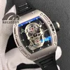 Relógios Designer de relógios Designer de luxo Mecânica de homens assistir Richa Milles R Automático Titanium Tape Men's RM0524 Designer Relvadores Swiss Mov Swiss