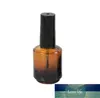 15ml svart frost vit tom nagellack glasflaska 1 / 2oz spik emaljbehållare glasflaska med penselhatt