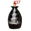 Fragrance Lamps 38 Style Ceramic Glaze Waterfall Backflow Incense Burner Censer Holder Cones Home Decor Stick Smoke Cone Tower Lotus FY5570 0206