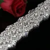Ceintures de luxe avec des Appliques de strass en cristal, garniture en fer sur perles fixes, accessoires de mariée