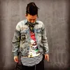 Vestes pour hommes printemps et personnalité d'automne de la rue Graffiti motif imprimé rock hip hop jeune